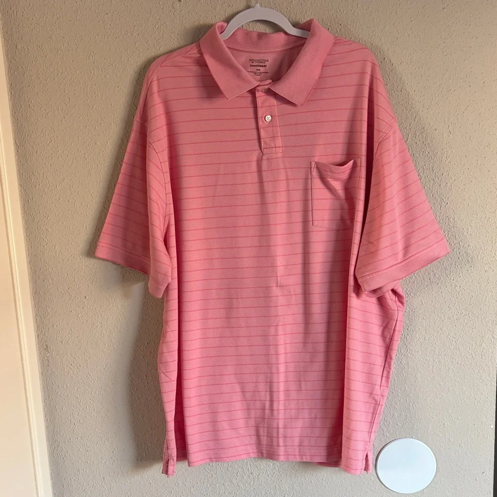 Roundtree & Yorke Pink Polo Shirt